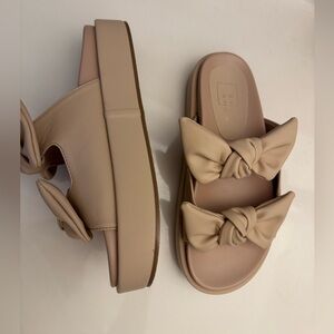 SHUSHOP Kiki Bow Flatform Slide Sandal